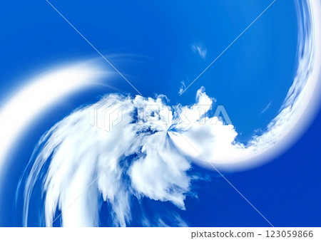 抽象的雲在藍天中盤旋 123059866