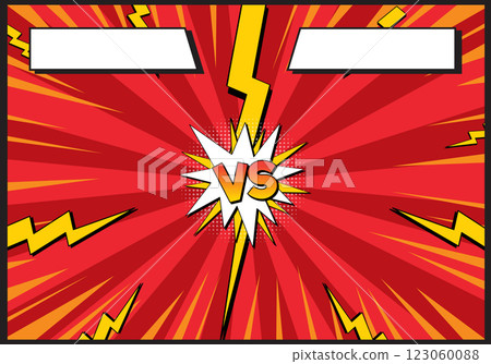 Comic Style Versus Battle Background 123060088