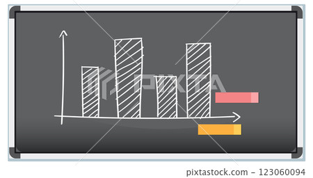 Chalkboard Bar Graph Illustration Chalkboard Bar Graph Illustration 123060094