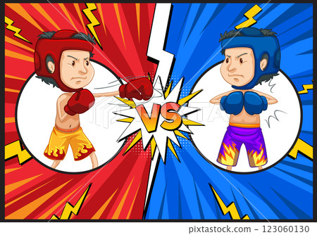 Boxing Match Showdown: Red vs Blue 123060130