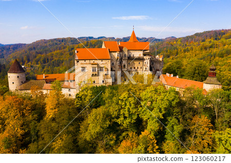 Medieval Pernstejn Castle, Czech Republic Medieval Pernstejn Castle, Czech Republic 123060217