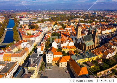 Hradec Kralove cityscape with White tower and Cathedral Hradec Kralove cityscape with White tower and Cathedral 123060381