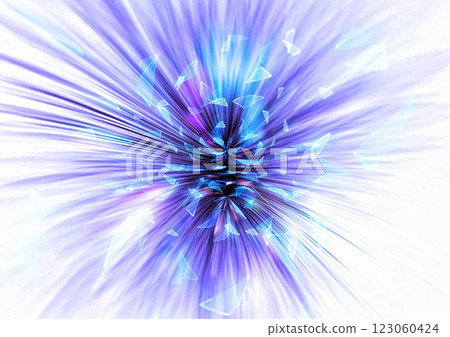 黑色背景上散落的破碎藍色玻璃碎片的 3D 插圖 黑色背景上散落的破碎藍色玻璃碎片的 3D 插圖 123060424