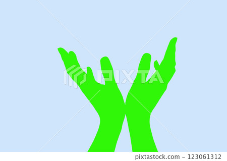 Hand, palm, color magic, colorful, light background image, stock photo, smooth, pastel, 123061312