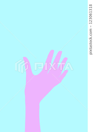 Hand, palm, color magic, colorful, light background image, stock photo, smooth, pastel, 123061318