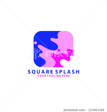 abstract colored square abstract splash liquid abstract colored square abstract splash liquid 123061566