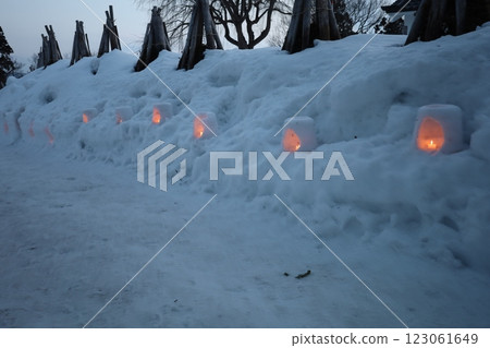 [Japanese seasonal traditions: Winter] Yokote Snow Festival 123061649