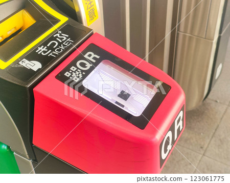 QR code reader for automated ticket gates 123061775