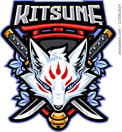 Kitsune head mascot Kitsune head mascot 123061924