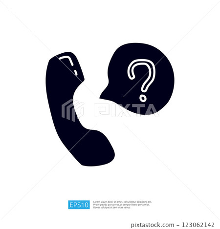 The image depicts a telephone and a speech bubble with a question mark, symbolizing communication and inquiries. The image depicts a telephone and a speech bubble with a question mark, symbolizing communication and inquiries. 123062142