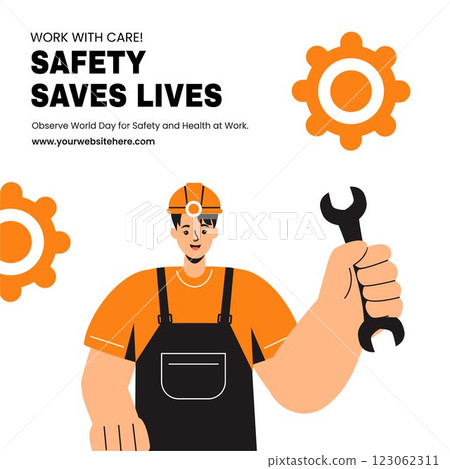 International Workplace Safety Day Social Media Illustration Template Illustration 123062311
