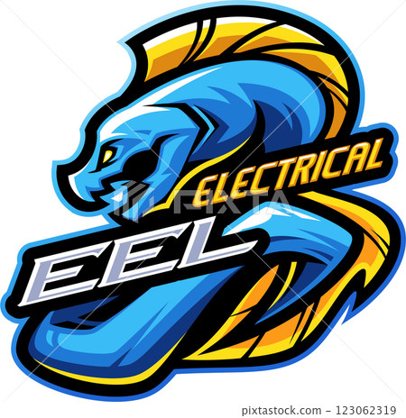 Electric eel mascot 123062319