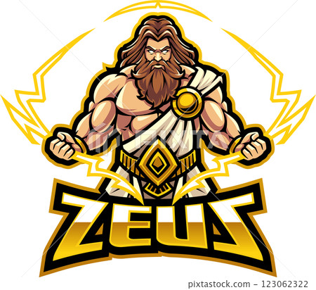 Zeus mascot logo Zeus mascot logo 123062322