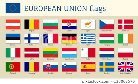 European union big set flags 123062570