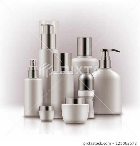 Blank templates of cosmetic products 123062578