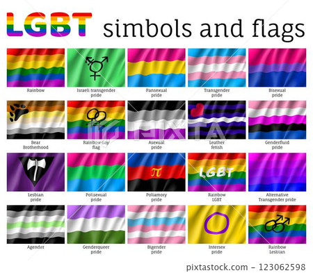 Set symbols, flags lgbt movement 123062598