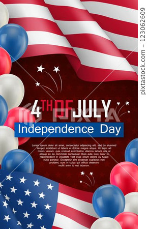 USA Independence day celebration flyer 123062609