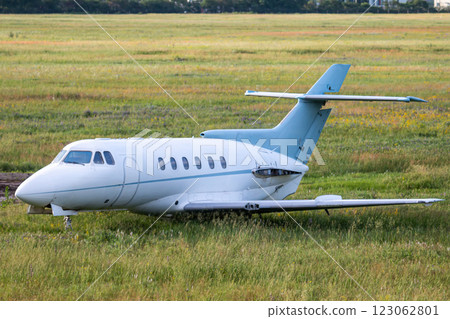 Business jet crash landed in a field Business jet crash landed in a field 123062801