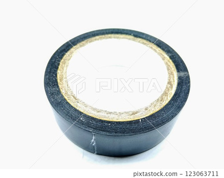 black computer mouse isolated on the white background 123063711