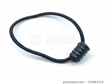 black computer mouse isolated on the white background 123063713