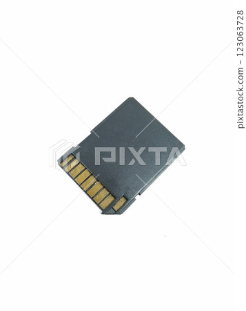 black computer mouse isolated on the white background 123063728