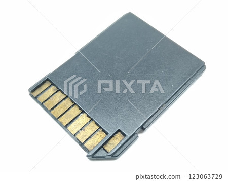 black computer mouse isolated on the white background 123063729