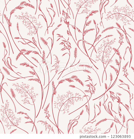 Seamless pattern with spikelets 123063893