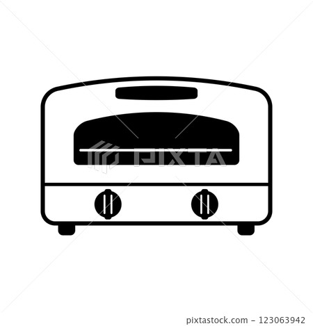 烤麵包機線描向量插圖 123063942