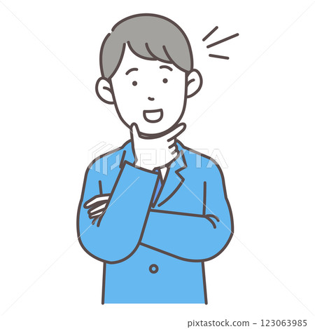 有想法的男性辦公室職員 有想法的男性辦公室職員 123063985