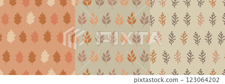 Fall patterns with leaves in set 123064202