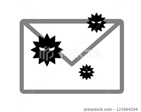 Virus mail icon 123064204