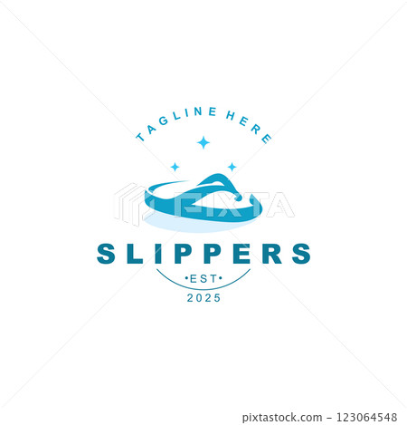 Slippers Logo creative Design vintage Concept Illustration Symbol Icon 123064548