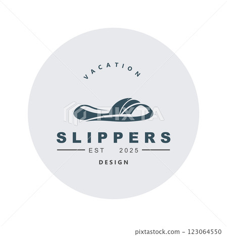 Slippers Logo creative Design vintage Concept Illustration Symbol Icon 123064550