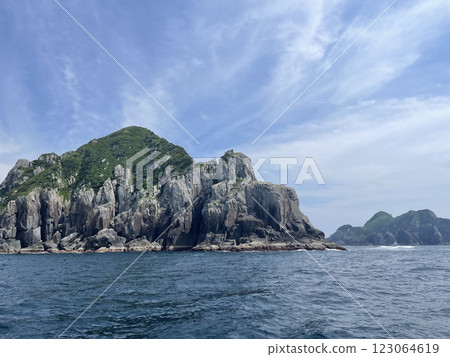 Columnar joints in the Danjo Islands of the Goto Islands 123064619