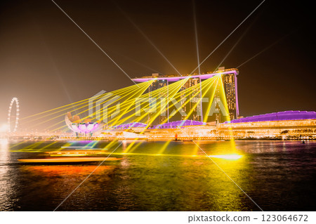 濱海灣金沙夜視圖 123064672