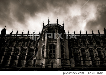 Windsor Castle in monochrome Windsor Castle in monochrome 123064684