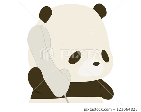 Panda making a phone call Panda making a phone call 123064825