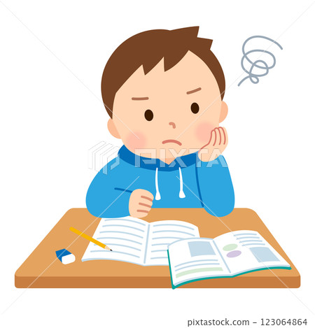 學習動力不足且不理解學習內容的孩子 123064864