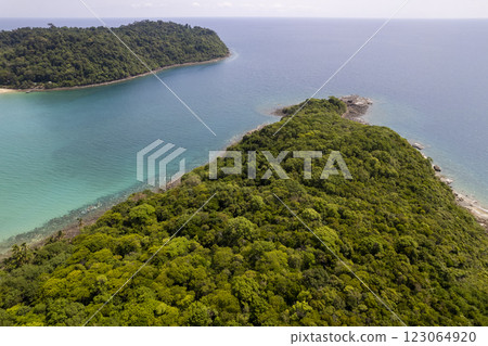 Tropical beach with blue sky Koh Kood or Koh Kut Thailand. 123064920
