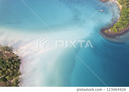 Tropical beach with blue sky Koh Kood or Koh Kut Thailand. 123064926