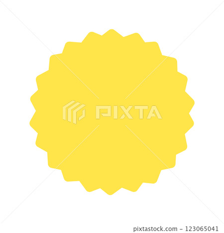 圓角的可愛鋸齒狀黃色圓圈 - 簡單而流行的框架裝飾設計材料 圓角的可愛鋸齒狀黃色圓圈 - 簡單而流行的框架裝飾設計材料 123065041