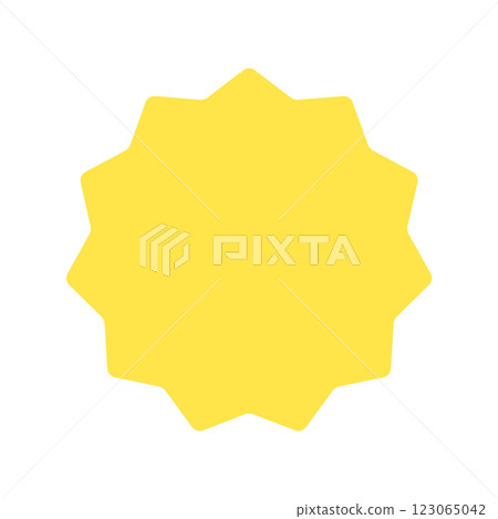 圓角的可愛鋸齒狀黃色圓圈 - 簡單而流行的框架裝飾設計材料 圓角的可愛鋸齒狀黃色圓圈 - 簡單而流行的框架裝飾設計材料 123065042