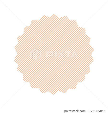 可愛的鋸齒狀圓圈與米色條紋圖案 - 簡單而流行的框架裝飾部分 可愛的鋸齒狀圓圈與米色條紋圖案 - 簡單而流行的框架裝飾部分 123065045