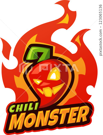 Chili monster esport mascot 123065136