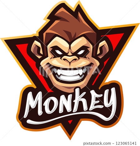 Monkey head esport mascot 123065141