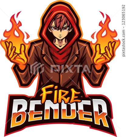 Firebender esport mascot Firebender esport mascot 123065192