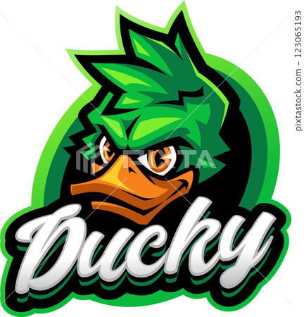 Ducky head mascot Ducky head mascot 123065193