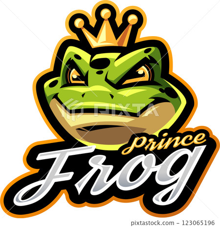 Prince frog head mascot Prince frog head mascot 123065196