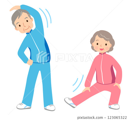 老年夫婦鍛鍊身體，老人，健康 123065322