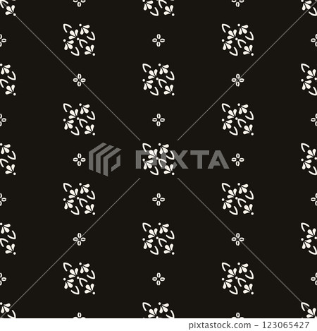 Vector ornamental seamless pattern, abstract monochrome linear texture, geometric figures, Elegant design for prints, decor, fabric, cloth. Vector ornamental seamless pattern, abstract monochrome linear texture, geometric figures, Elegant design for prints, decor, fabric, cloth. 123065427